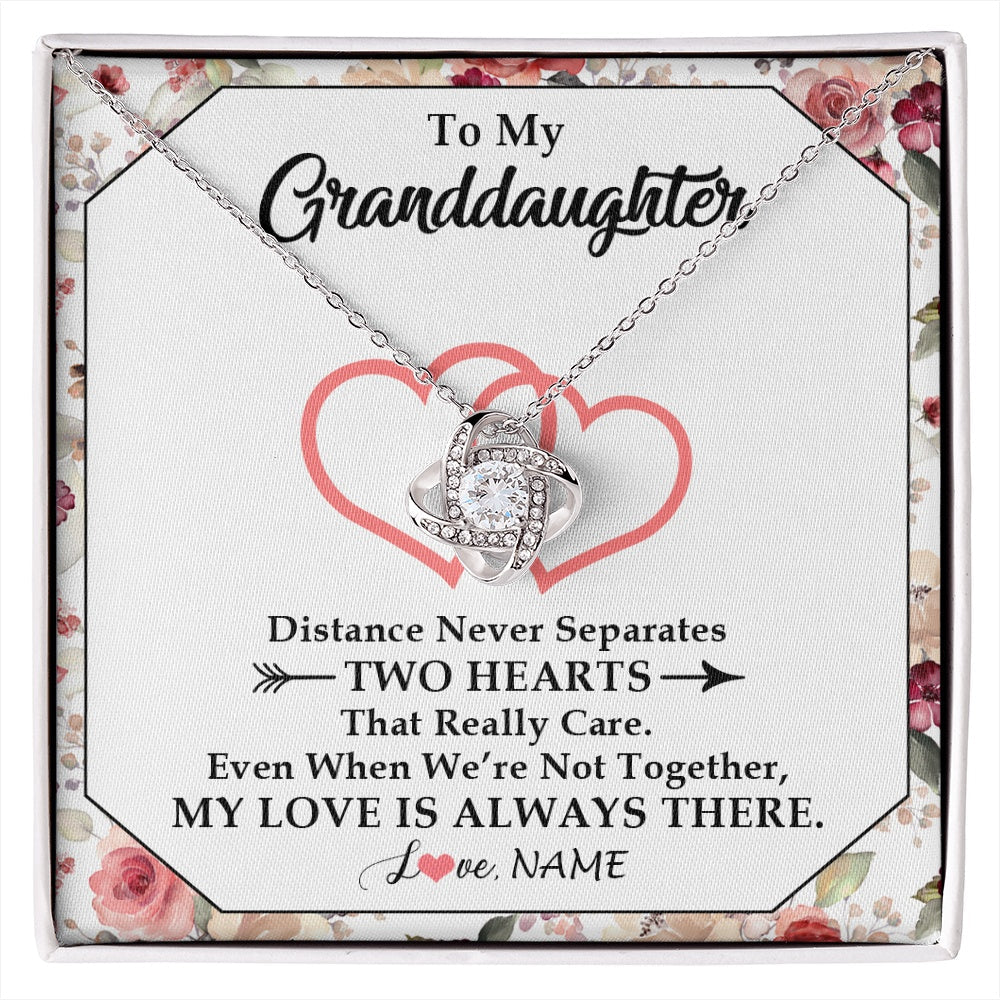 Personalized To My Granddaughter Necklace From Grandma Nana Two Hearts Together Granddaughter Birthday Christmas Customized Gift Box Message Card