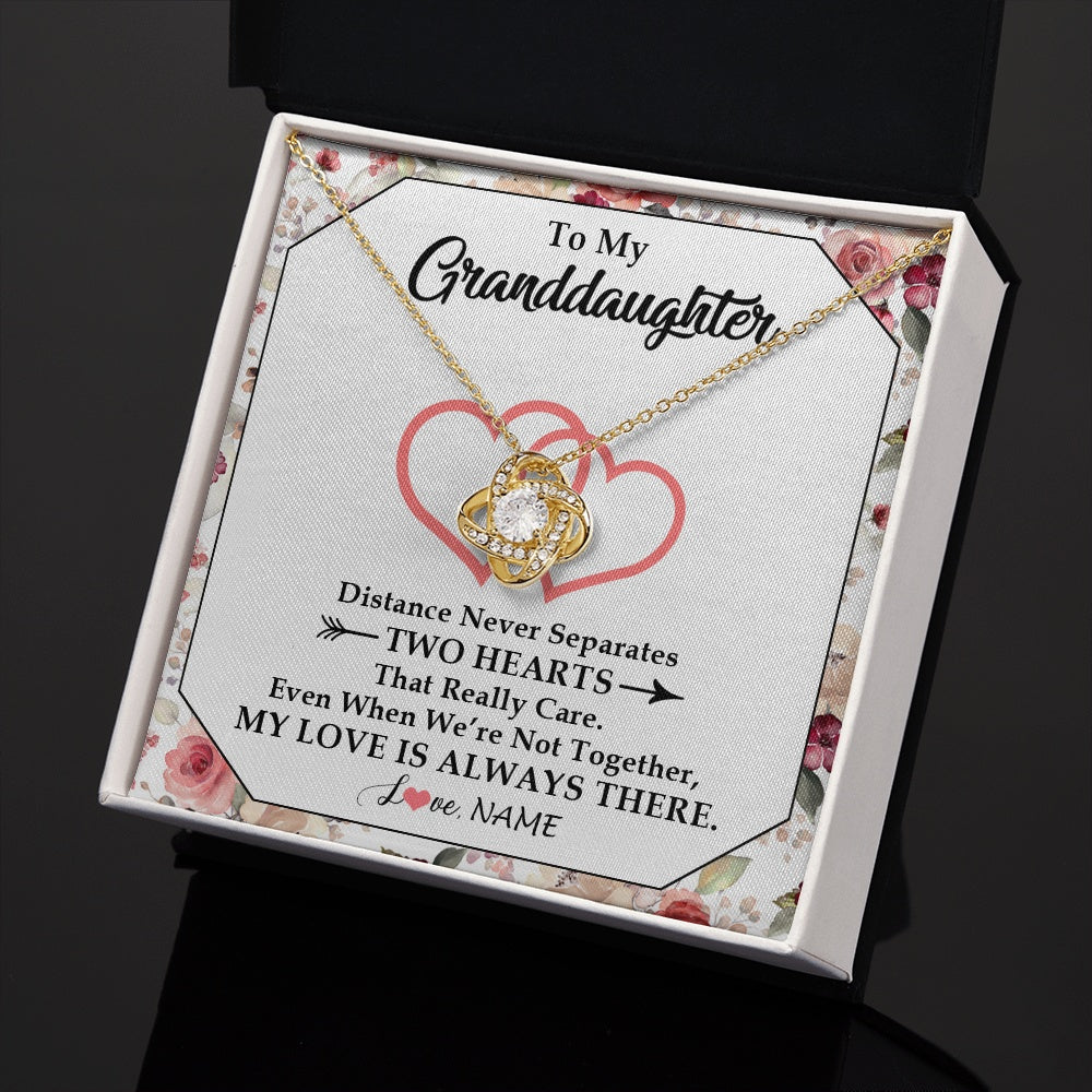Personalized To My Granddaughter Necklace From Grandma Nana Two Hearts Together Granddaughter Birthday Christmas Customized Gift Box Message Card