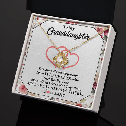 Personalized To My Granddaughter Necklace From Grandma Nana Two Hearts Together Granddaughter Birthday Christmas Customized Gift Box Message Card