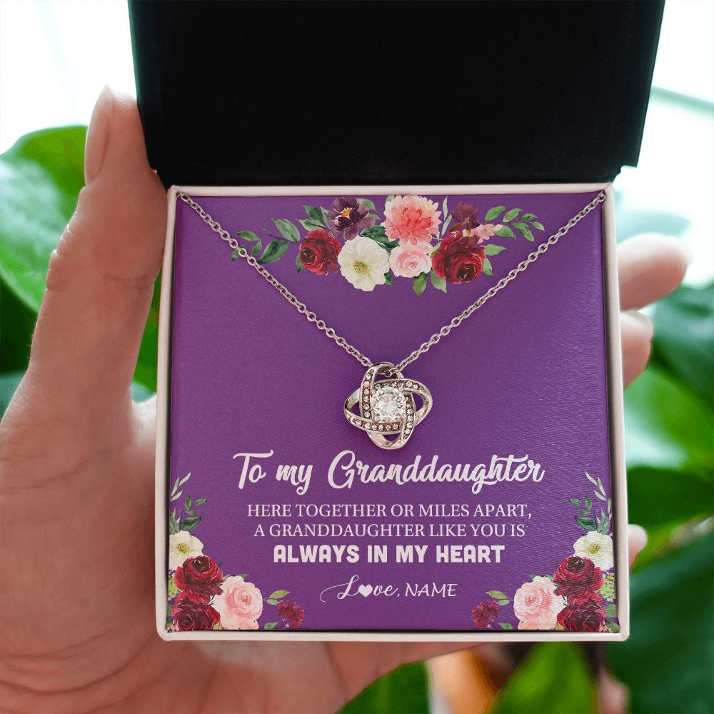 Personalized To My Granddaughter Necklace From Grandma Nana You Is Always In My Heart Granddaughter Birthday Christmas Customized Gift Box Message Card