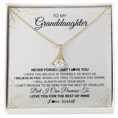 Personalized To My Granddaughter Necklace From Grandma Never Forget That I Love You Granddaughter Birthday Christmas Customized Gift Box Message Card
