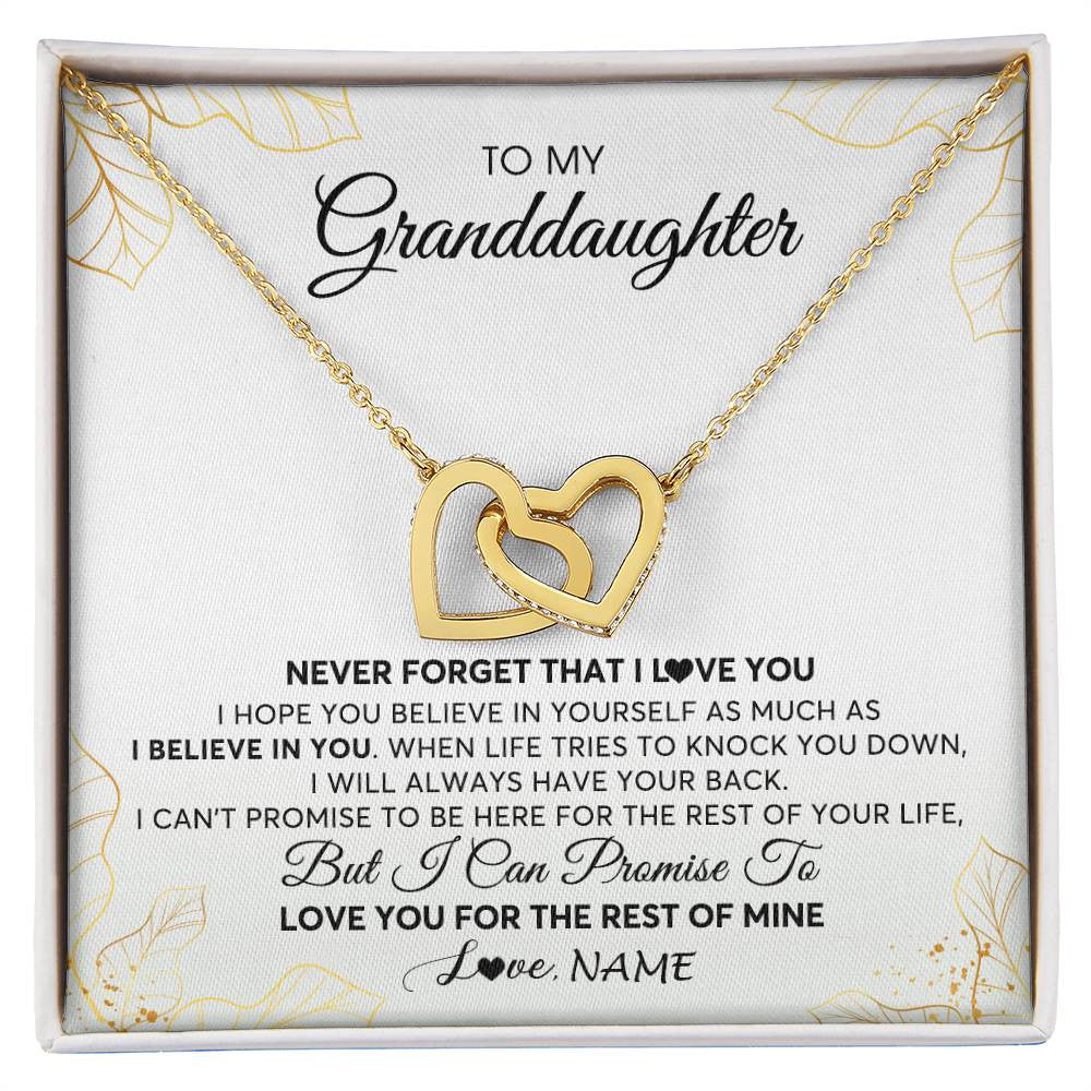 Personalized To My Granddaughter Necklace From Grandma Never Forget That I Love You Granddaughter Birthday Christmas Customized Gift Box Message Card