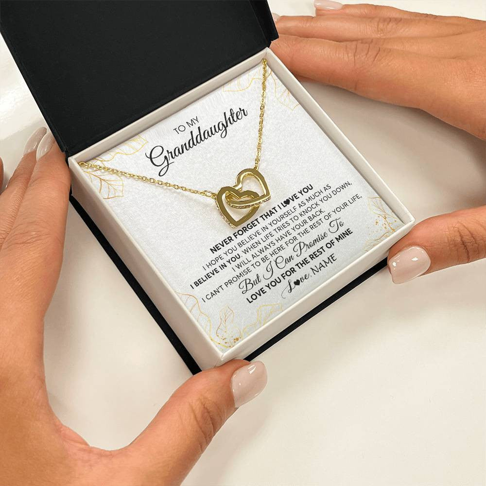 Personalized To My Granddaughter Necklace From Grandma Never Forget That I Love You Granddaughter Birthday Christmas Customized Gift Box Message Card