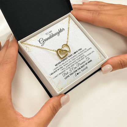 Personalized To My Granddaughter Necklace From Grandma Never Forget That I Love You Granddaughter Birthday Christmas Customized Gift Box Message Card