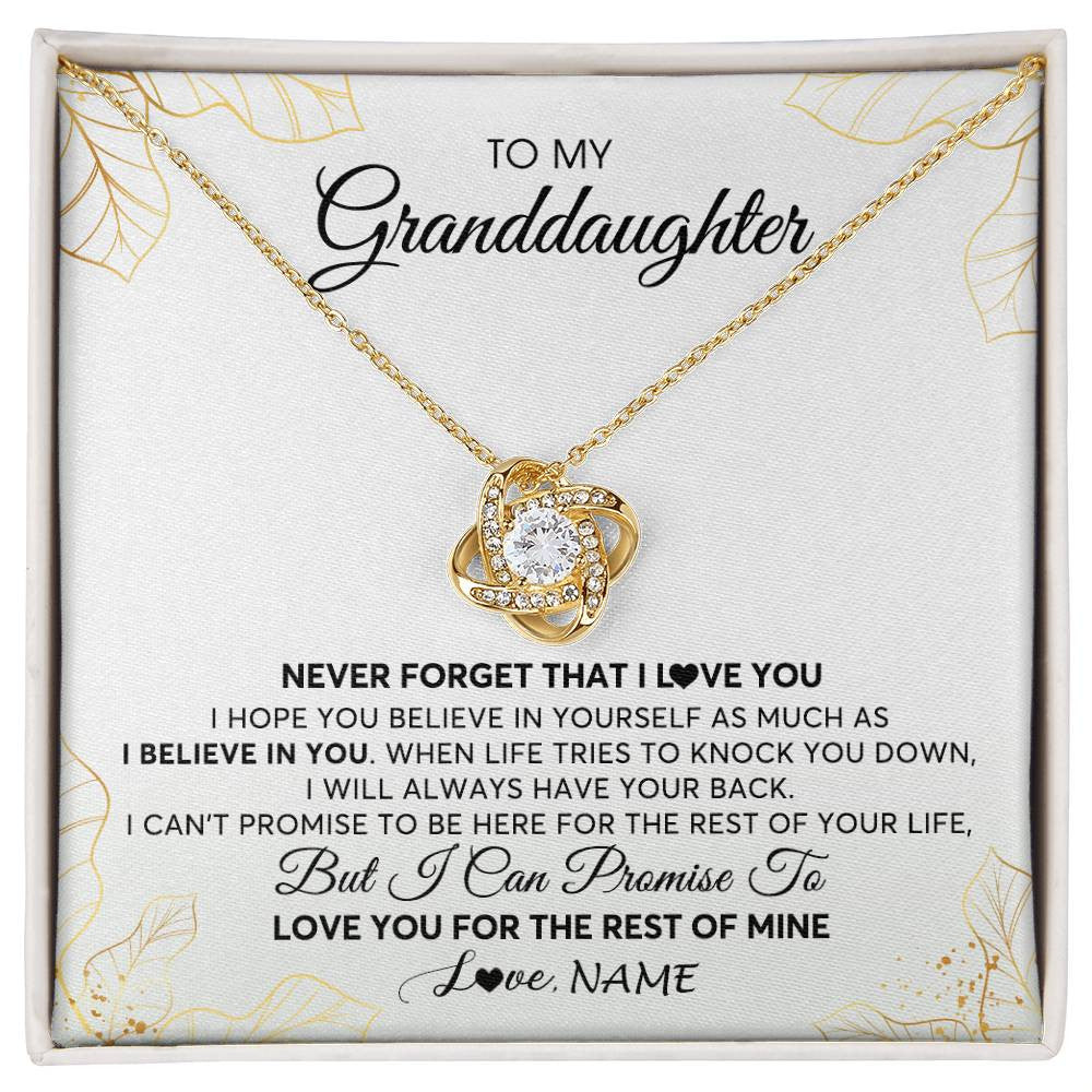 Personalized To My Granddaughter Necklace From Grandma Never Forget That I Love You Granddaughter Birthday Christmas Customized Gift Box Message Card