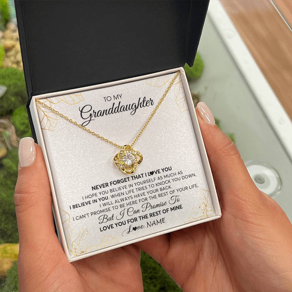 Personalized To My Granddaughter Necklace From Grandma Never Forget That I Love You Granddaughter Birthday Christmas Customized Gift Box Message Card