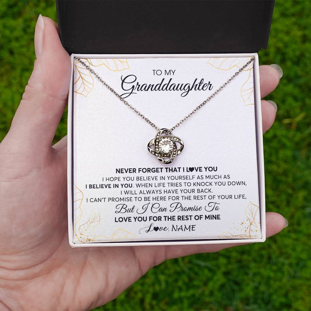 Personalized To My Granddaughter Necklace From Grandma Never Forget That I Love You Granddaughter Birthday Christmas Customized Gift Box Message Card
