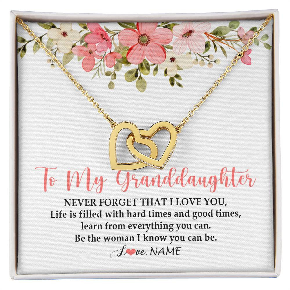 Personalized To My Granddaughter Necklace From Grandma Never Forget That I Love You Granddaughter Jewelry Birthday Christmas Customized Gift Box Message Card