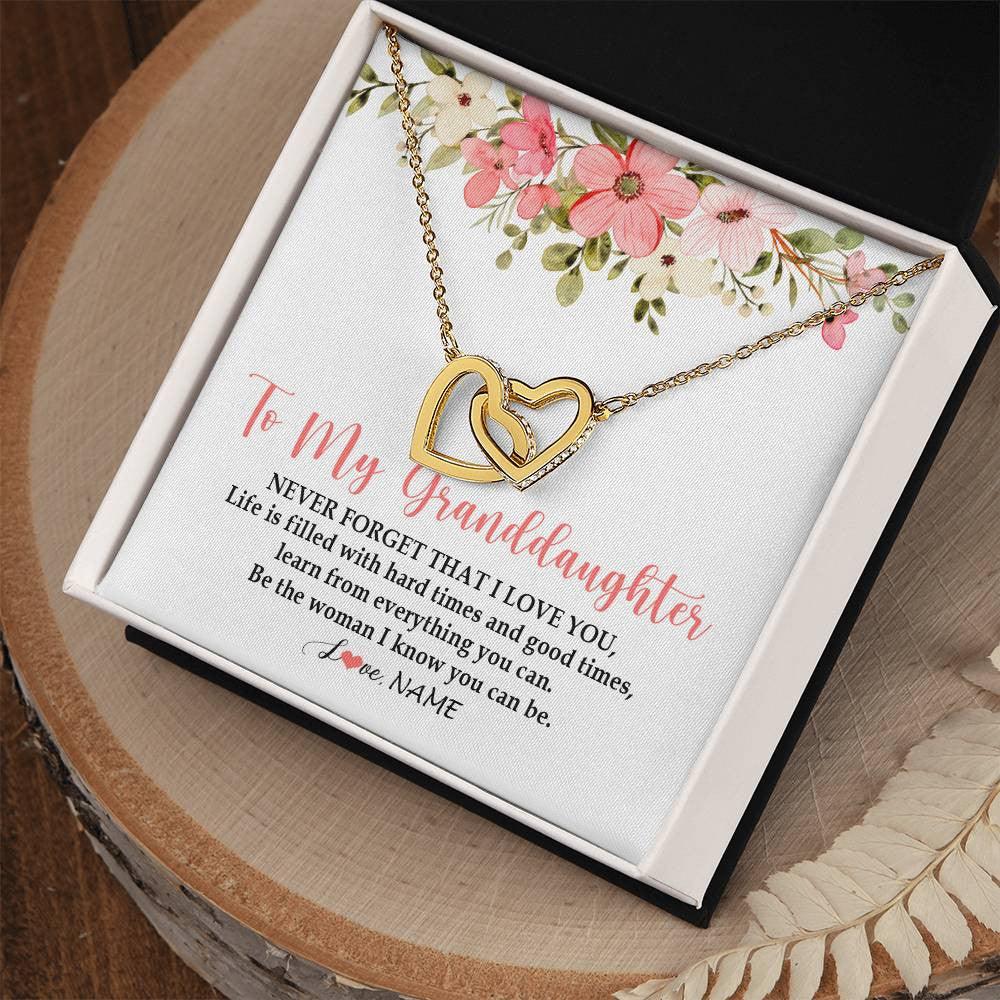 Personalized To My Granddaughter Necklace From Grandma Never Forget That I Love You Granddaughter Jewelry Birthday Christmas Customized Gift Box Message Card