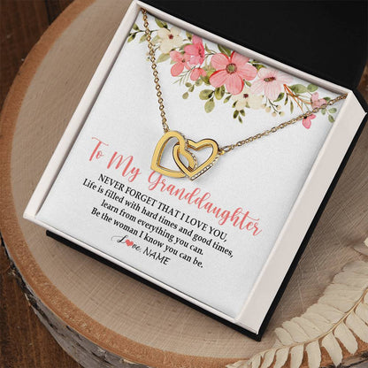 Personalized To My Granddaughter Necklace From Grandma Never Forget That I Love You Granddaughter Jewelry Birthday Christmas Customized Gift Box Message Card