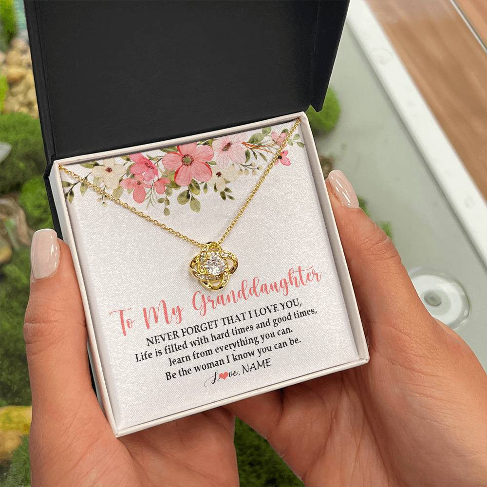 Personalized To My Granddaughter Necklace From Grandma Never Forget That I Love You Granddaughter Jewelry Birthday Christmas Customized Gift Box Message Card
