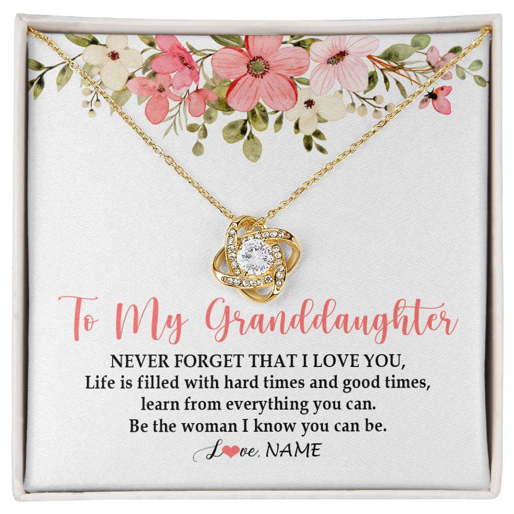 Personalized To My Granddaughter Necklace From Grandma Never Forget That I Love You Granddaughter Jewelry Birthday Christmas Customized Gift Box Message Card