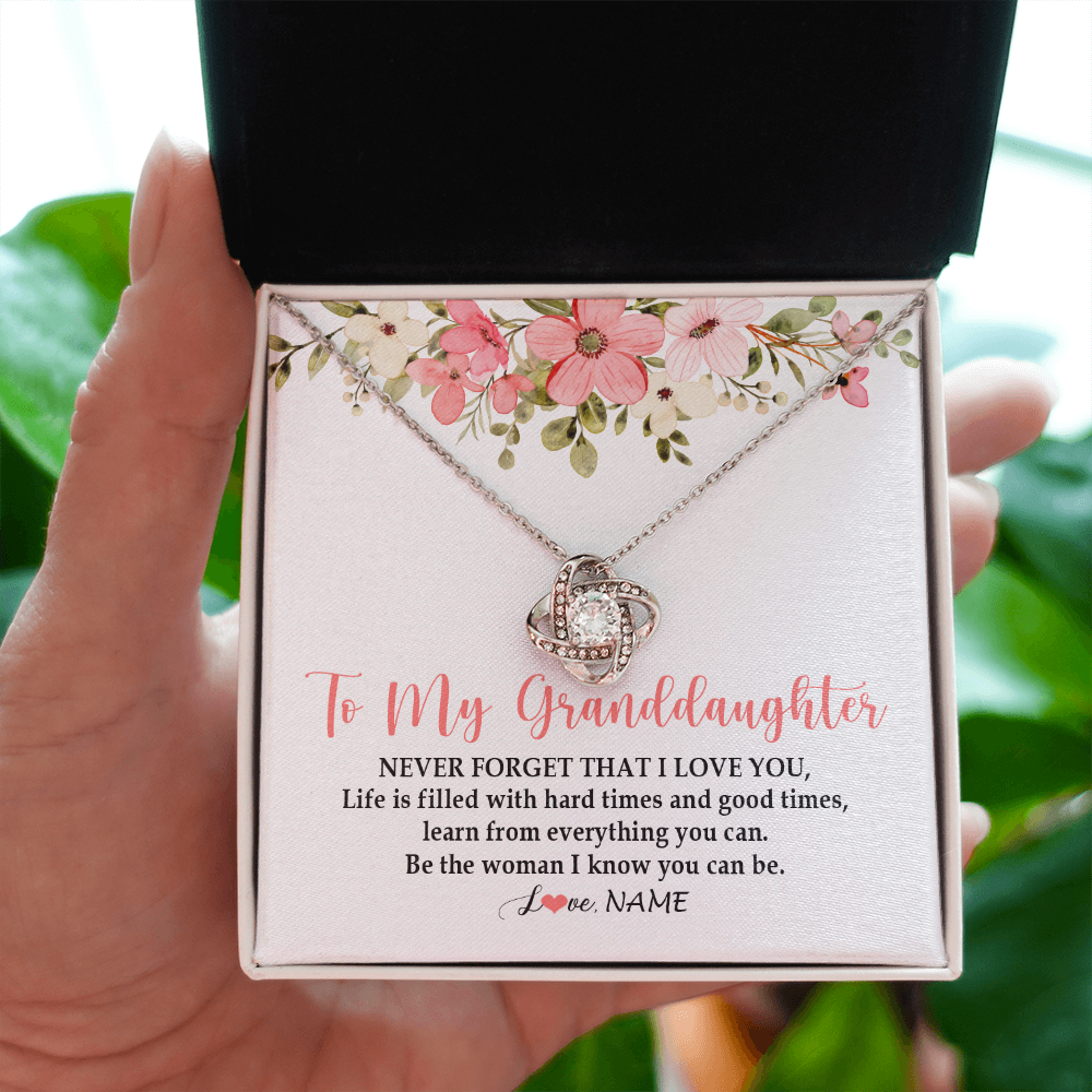 Personalized To My Granddaughter Necklace From Grandma Never Forget That I Love You Granddaughter Jewelry Birthday Christmas Customized Gift Box Message Card