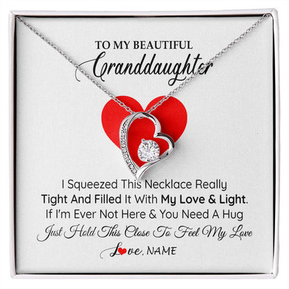 Personalized To My Granddaughter Necklace From Grandma Papa I Squeezed This Necklace Granddaughter Birthday Christmas Customized Gift Box Message Card