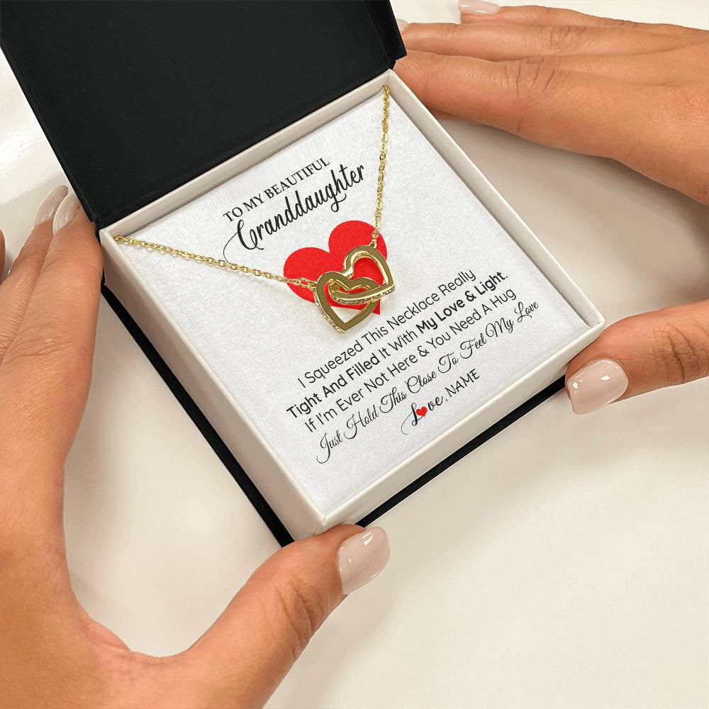 Personalized To My Granddaughter Necklace From Grandma Papa I Squeezed This Necklace Granddaughter Birthday Christmas Customized Gift Box Message Card