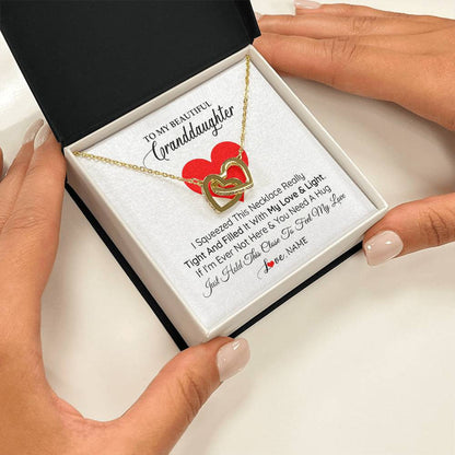 Personalized To My Granddaughter Necklace From Grandma Papa I Squeezed This Necklace Granddaughter Birthday Christmas Customized Gift Box Message Card