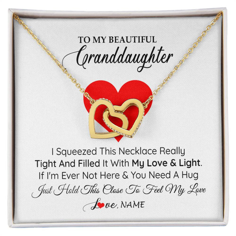 Personalized To My Granddaughter Necklace From Grandma Papa I Squeezed This Necklace Granddaughter Birthday Christmas Customized Gift Box Message Card