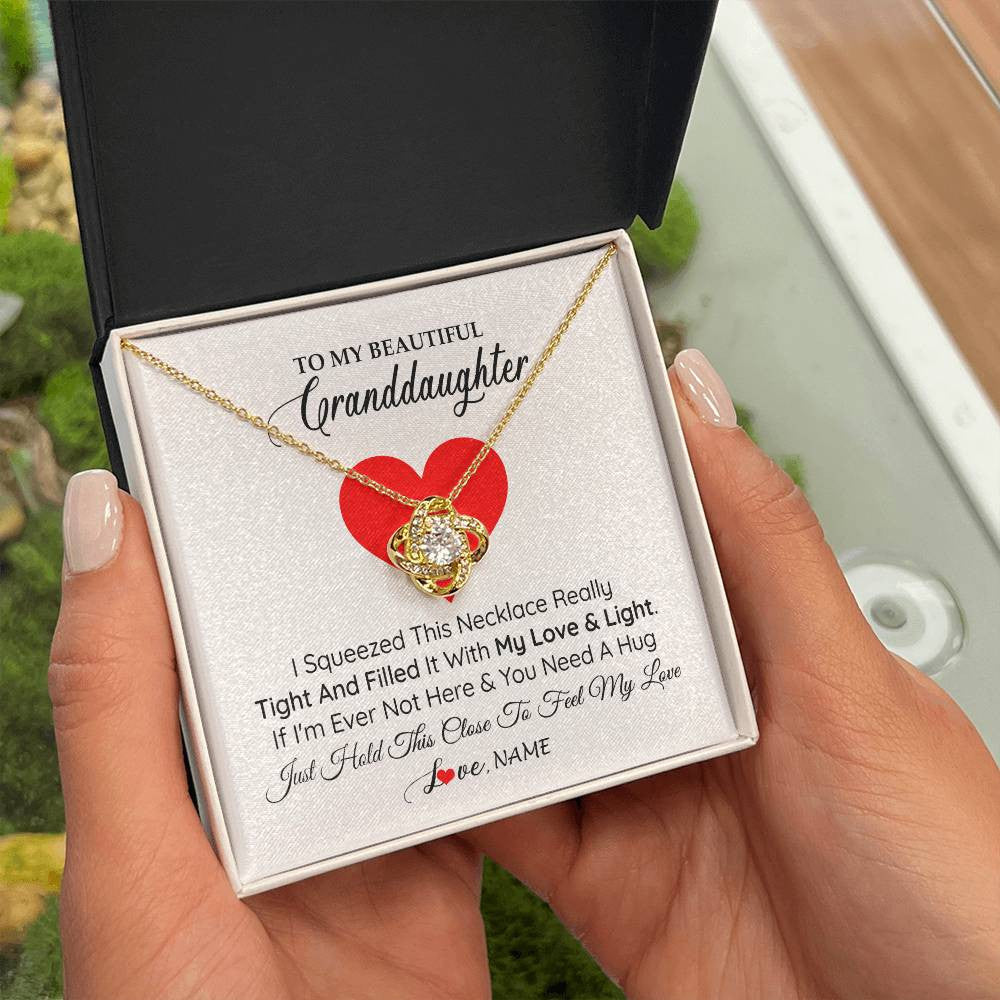 Personalized To My Granddaughter Necklace From Grandma Papa I Squeezed This Necklace Granddaughter Birthday Christmas Customized Gift Box Message Card