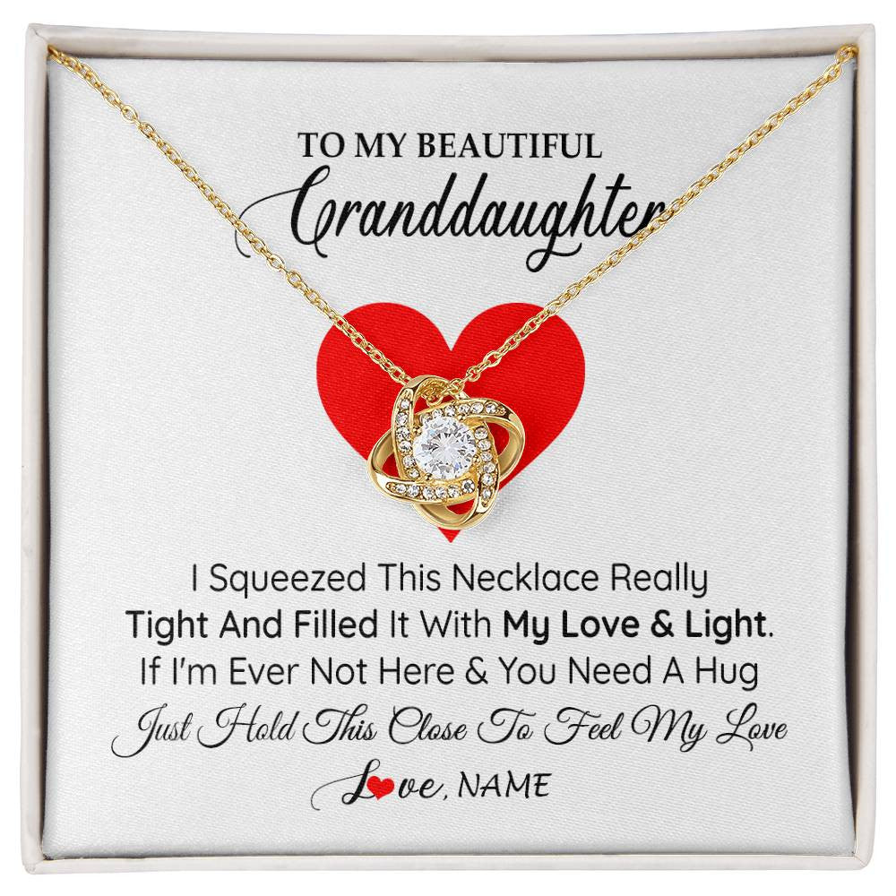 Personalized To My Granddaughter Necklace From Grandma Papa I Squeezed This Necklace Granddaughter Birthday Christmas Customized Gift Box Message Card