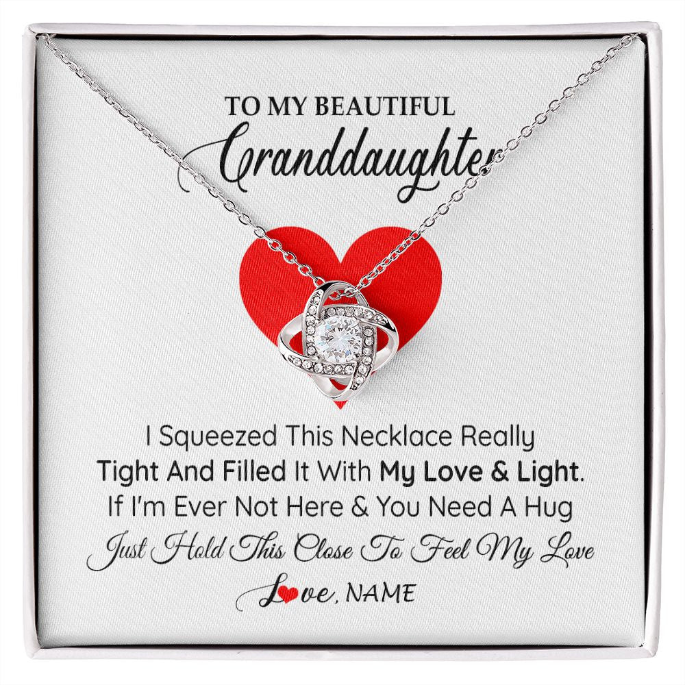 Personalized To My Granddaughter Necklace From Grandma Papa I Squeezed This Necklace Granddaughter Birthday Christmas Customized Gift Box Message Card
