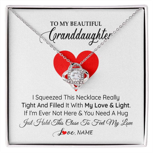 Personalized To My Granddaughter Necklace From Grandma Papa I Squeezed This Necklace Granddaughter Birthday Christmas Customized Gift Box Message Card