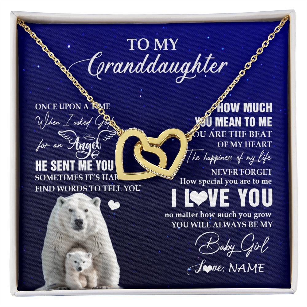 Personalized To My Granddaughter Necklace From Grandma Polar Bear Never Forget I Love You Granddaughter Birthday Christmas Customized Gift Box Message Card