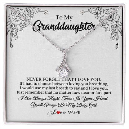 Personalized To My Granddaughter Necklace From Grandma Pops Never Forget That I Love You Granddaughter Birthday Christmas Customized Gift Box Message Card