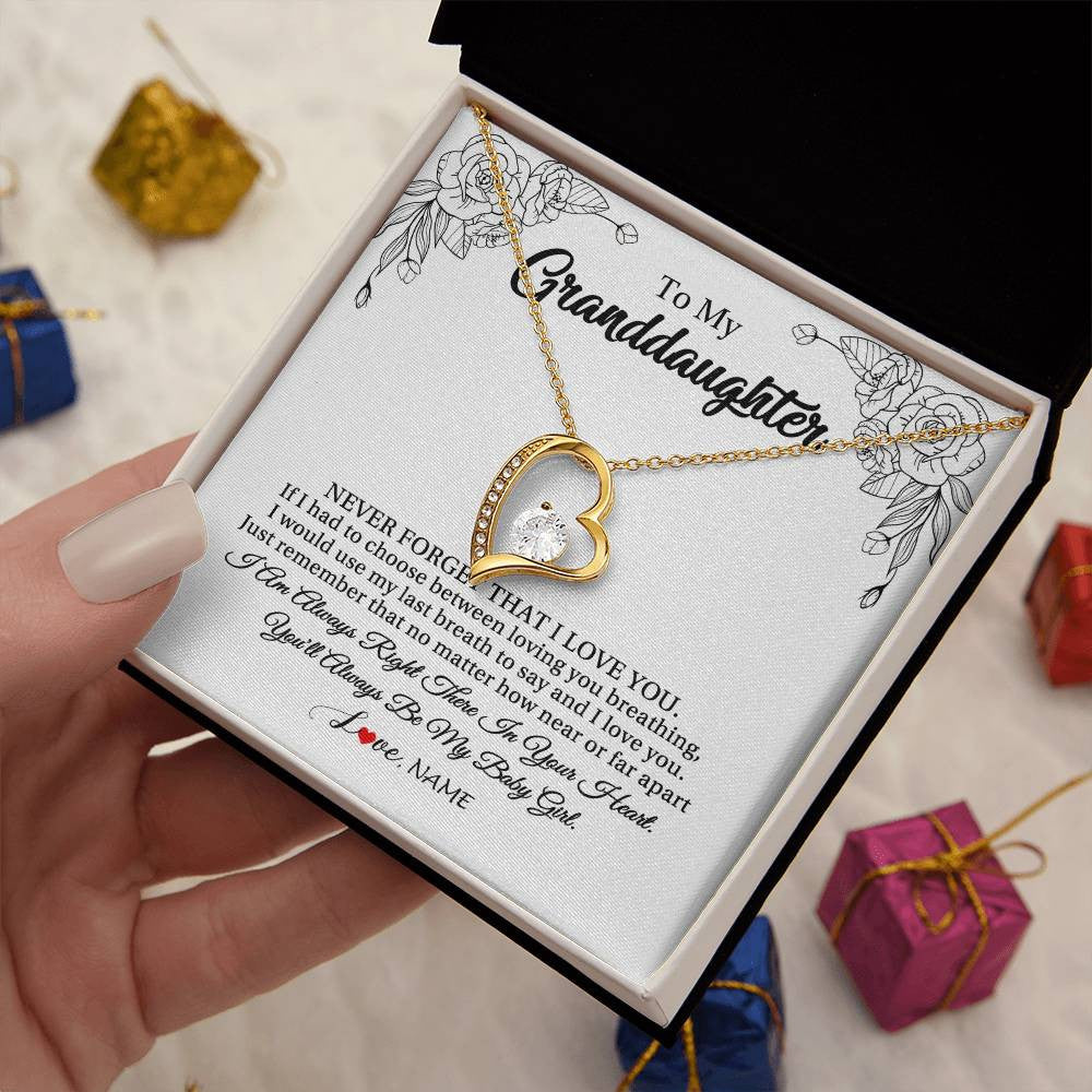 Personalized To My Granddaughter Necklace From Grandma Pops Never Forget That I Love You Granddaughter Birthday Christmas Customized Gift Box Message Card