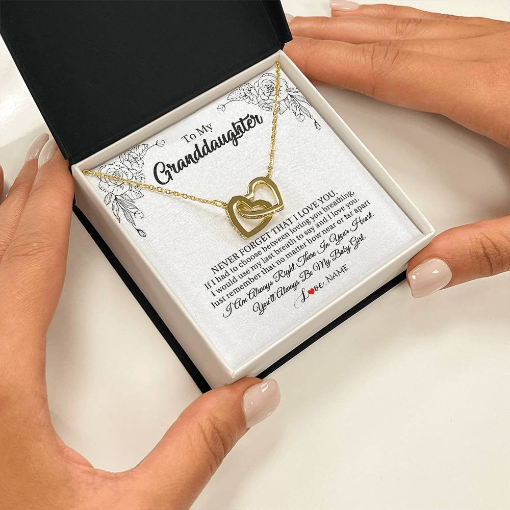 Personalized To My Granddaughter Necklace From Grandma Pops Never Forget That I Love You Granddaughter Birthday Christmas Customized Gift Box Message Card