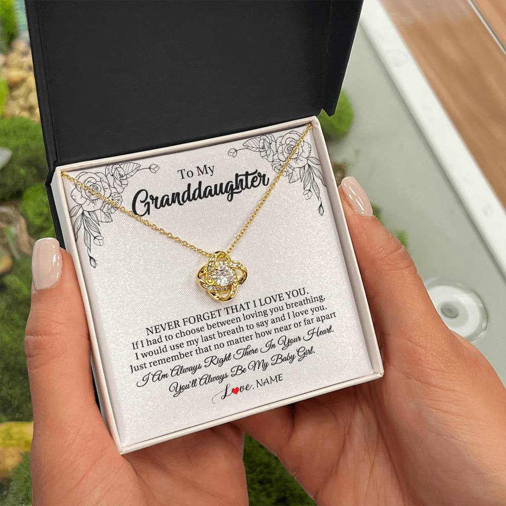 Personalized To My Granddaughter Necklace From Grandma Pops Never Forget That I Love You Granddaughter Birthday Christmas Customized Gift Box Message Card