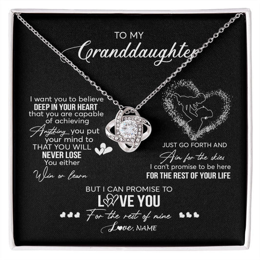 Personalized To My Granddaughter Necklace From Grandma Promise To Love You Granddaughter Birthday Graduation Christmas Pendant Customized Gift Box Message Card