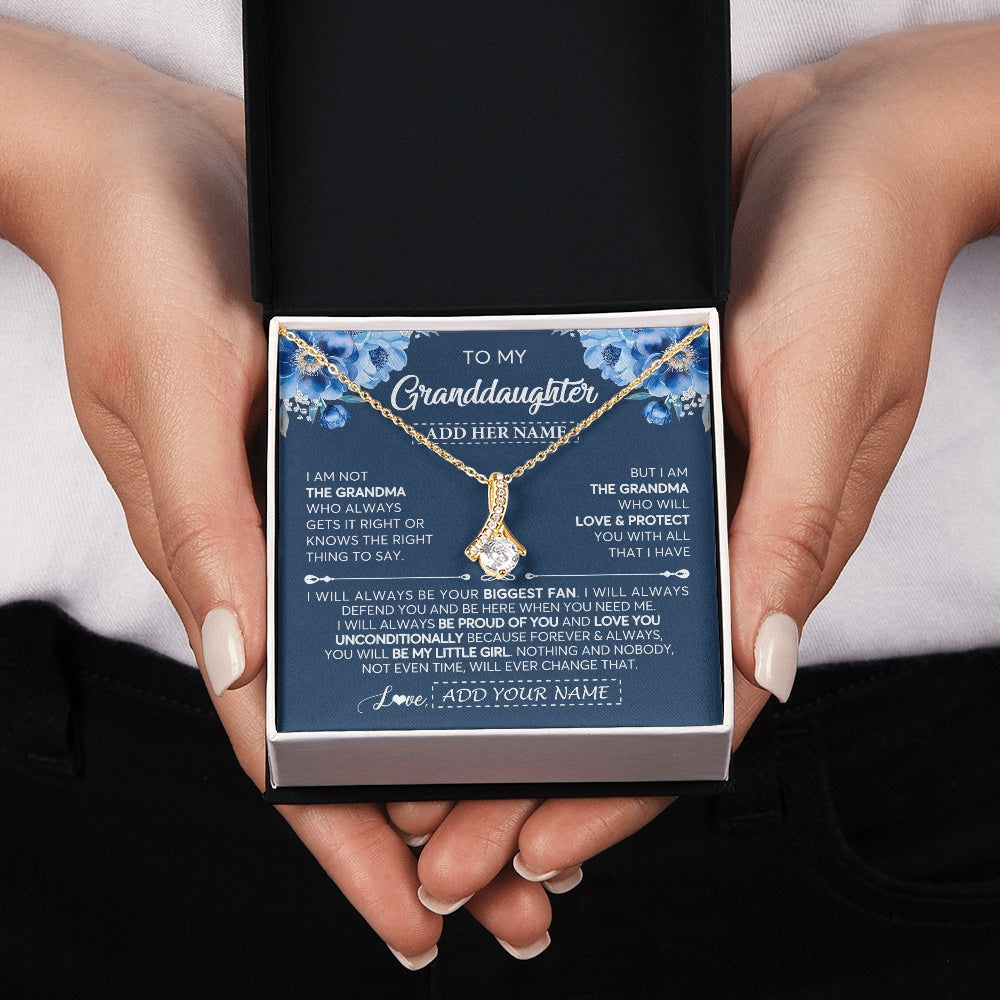 Personalized To My Granddaughter Necklace From Grandma Proud Of You Birthday Gifts For Granddaughter Jewelry Gifts Christmas Custom Gift Box Message Card