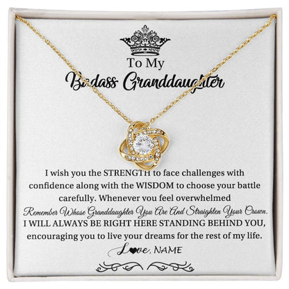 Personalized To My Granddaughter Necklace From Grandma Straighten Your Crown Granddaughter Jewelry Birthday Christmas Customized Gift Box Message Card