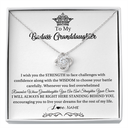 Personalized To My Granddaughter Necklace From Grandma Straighten Your Crown Granddaughter Jewelry Birthday Christmas Customized Gift Box Message Card