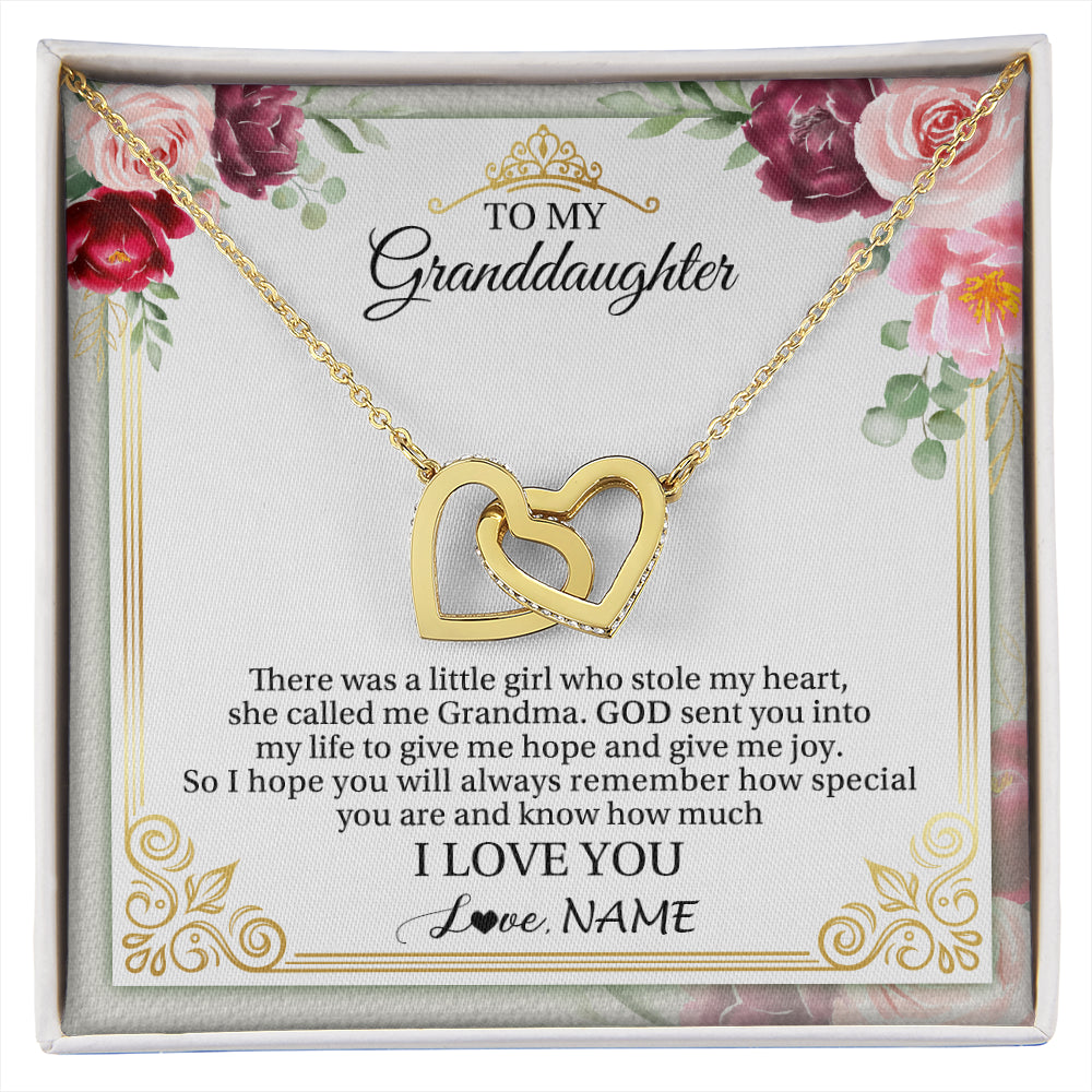 Personalized To My Granddaughter Necklace From Grandma There Was A Little Granddaughter Birthday Graduation Christmas Customized Gift Box Message Card