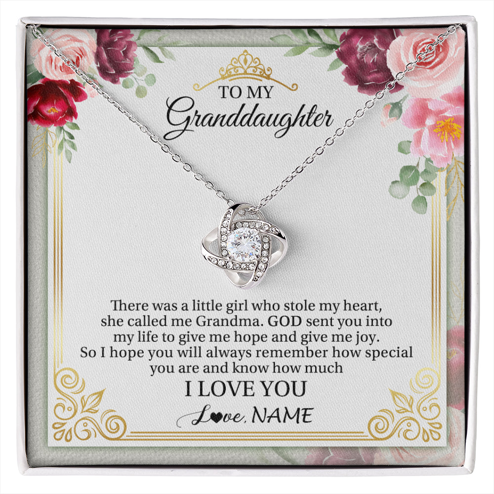 Personalized To My Granddaughter Necklace From Grandma There Was A Little Granddaughter Birthday Graduation Christmas Customized Gift Box Message Card