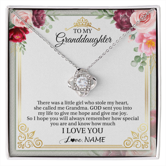 Personalized To My Granddaughter Necklace From Grandma There Was A Little Granddaughter Birthday Graduation Christmas Customized Gift Box Message Card