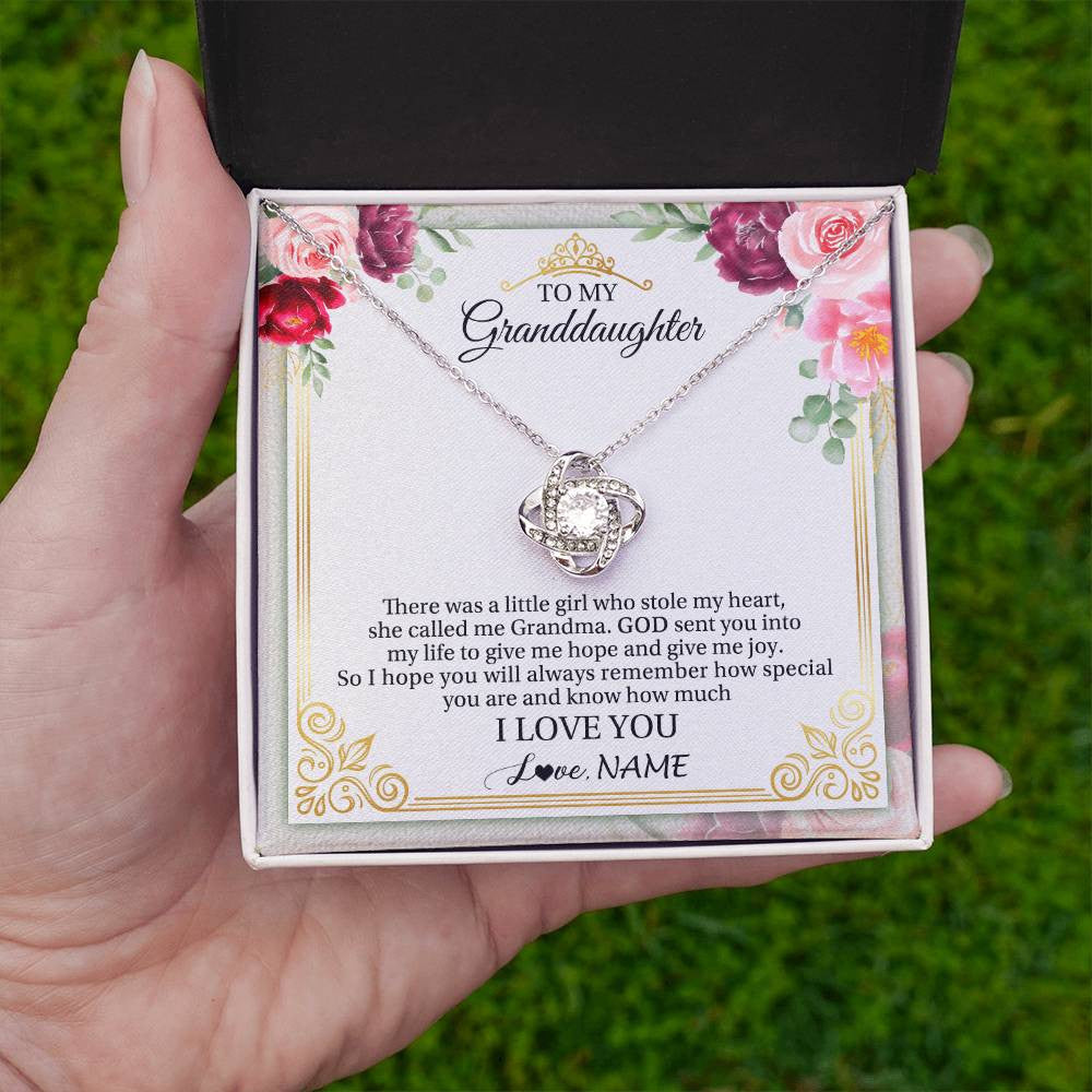 Personalized To My Granddaughter Necklace From Grandma There Was A Little Granddaughter Birthday Graduation Christmas Customized Gift Box Message Card