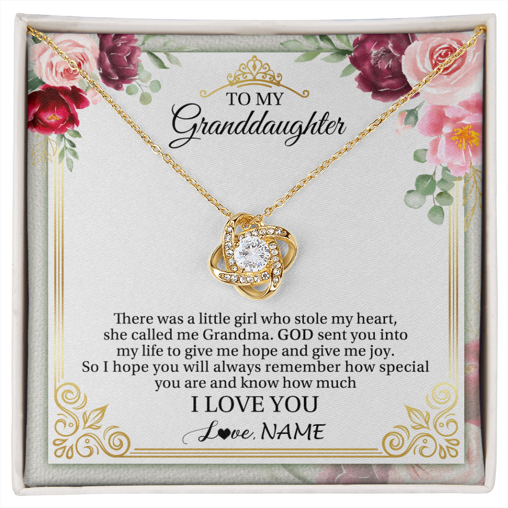 Personalized To My Granddaughter Necklace From Grandma There Was A Little Granddaughter Birthday Graduation Christmas Customized Gift Box Message Card