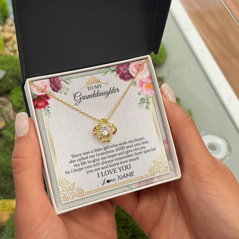 Personalized To My Granddaughter Necklace From Grandma There Was A Little Granddaughter Birthday Graduation Christmas Customized Gift Box Message Card
