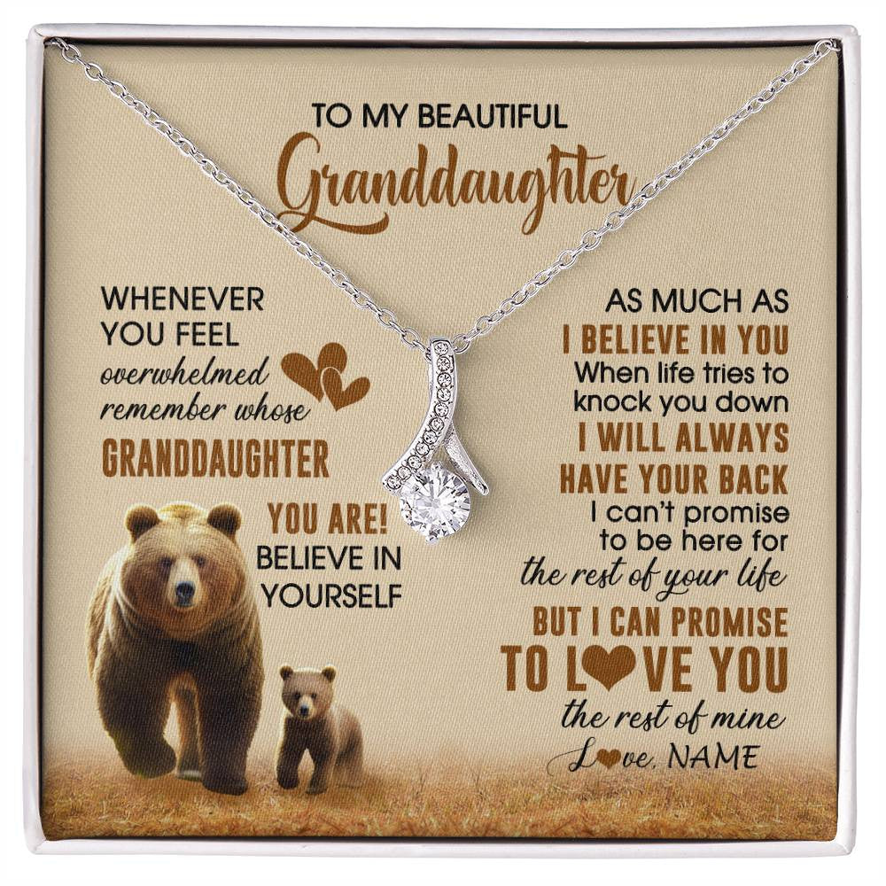 Personalized To My Granddaughter Necklace From Grandma Whenever You Feel Bear Granddaughter Birthday Gifts Gifts Christmas Customized Gift Box Message Card
