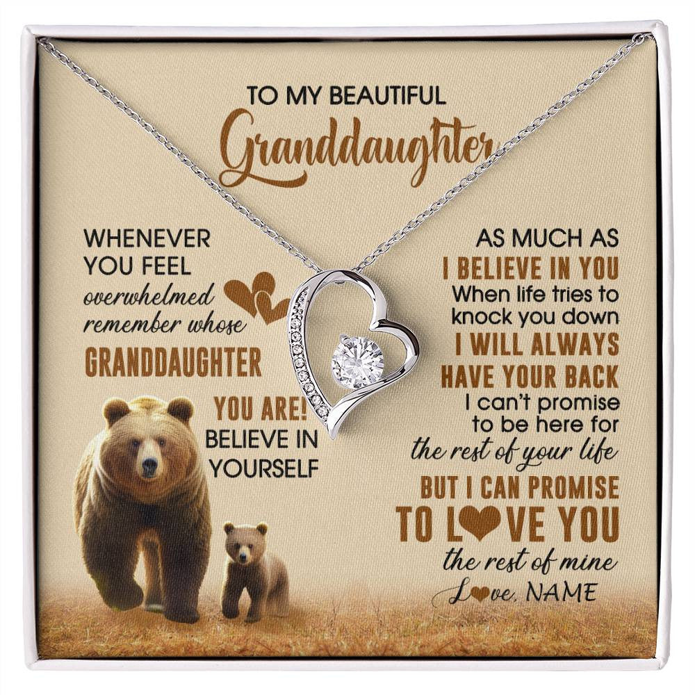 Personalized To My Granddaughter Necklace From Grandma Whenever You Feel Bear Granddaughter Birthday Gifts Gifts Christmas Customized Gift Box Message Card