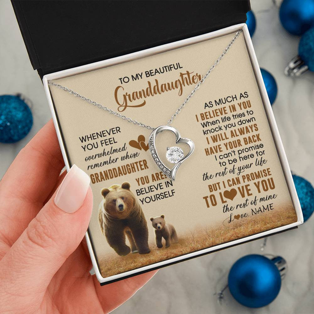 Personalized To My Granddaughter Necklace From Grandma Whenever You Feel Bear Granddaughter Birthday Gifts Gifts Christmas Customized Gift Box Message Card
