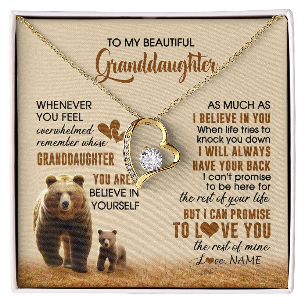 Personalized To My Granddaughter Necklace From Grandma Whenever You Feel Bear Granddaughter Birthday Gifts Gifts Christmas Customized Gift Box Message Card