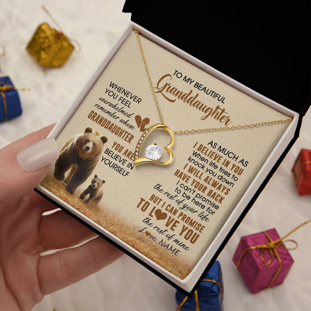 Personalized To My Granddaughter Necklace From Grandma Whenever You Feel Bear Granddaughter Birthday Gifts Gifts Christmas Customized Gift Box Message Card