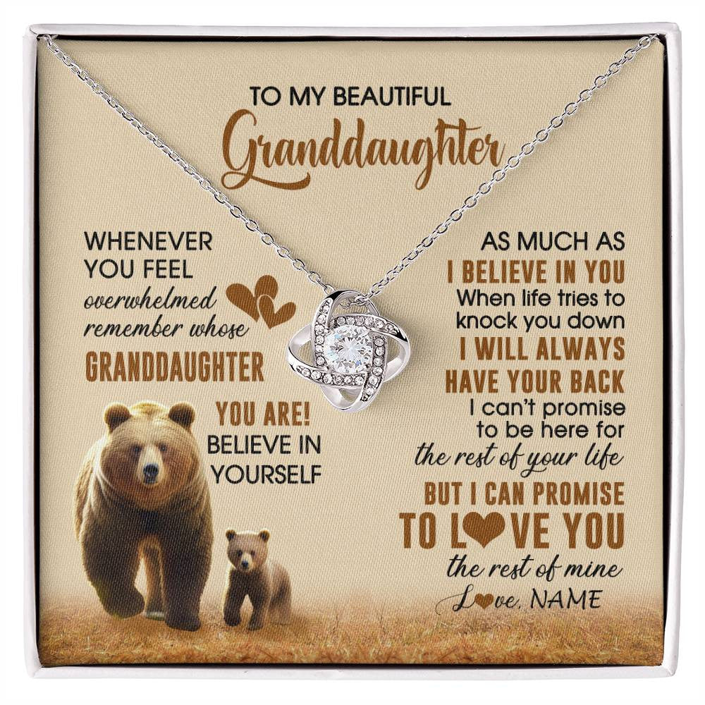 Personalized To My Granddaughter Necklace From Grandma Whenever You Feel Bear Granddaughter Birthday Gifts Gifts Christmas Customized Gift Box Message Card