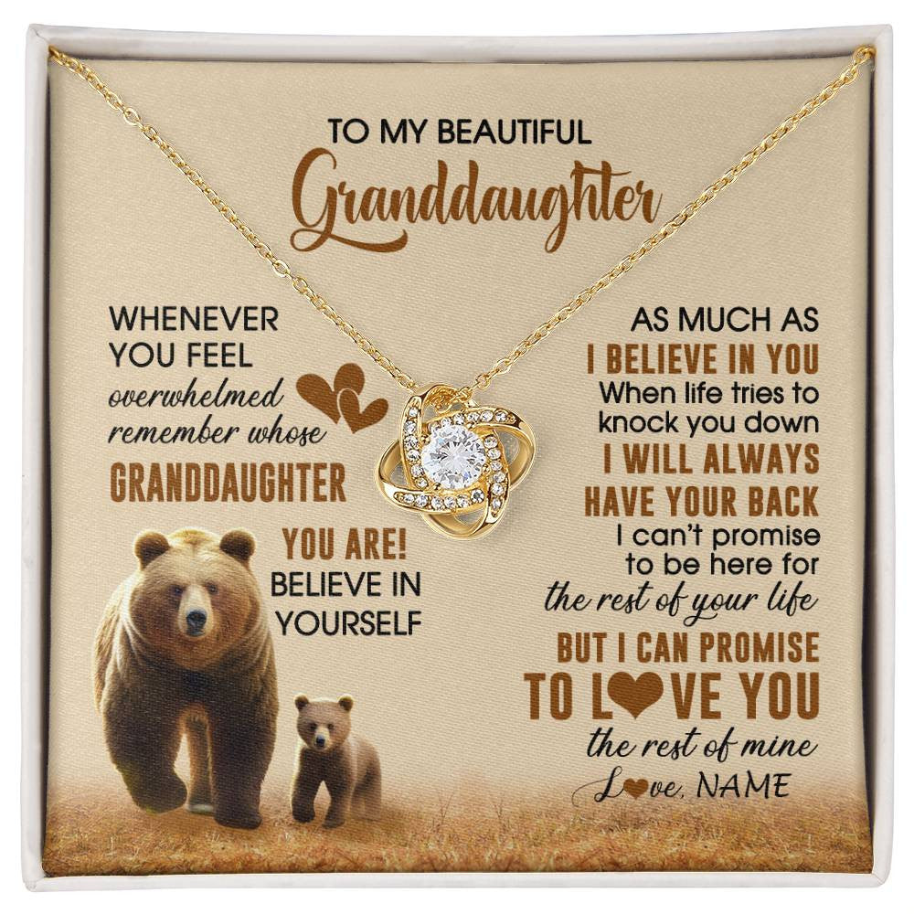 Personalized To My Granddaughter Necklace From Grandma Whenever You Feel Bear Granddaughter Birthday Gifts Gifts Christmas Customized Gift Box Message Card