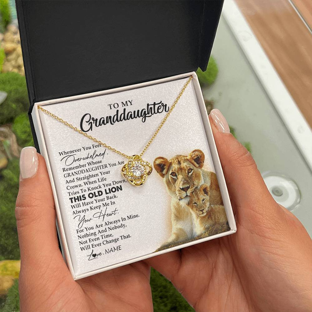 Personalized To My Granddaughter Necklace From Grandma Whenever You Feel Overwhelmed Lion Granddaughter Birthday Christmas Customized Gift Box Message Card
