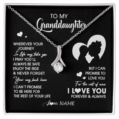 Personalized To My Granddaughter Necklace From Grandma Wherever Your Journey Granddaughter Birthday Gifts Graduation Christmas Customized Gift Box Message Card