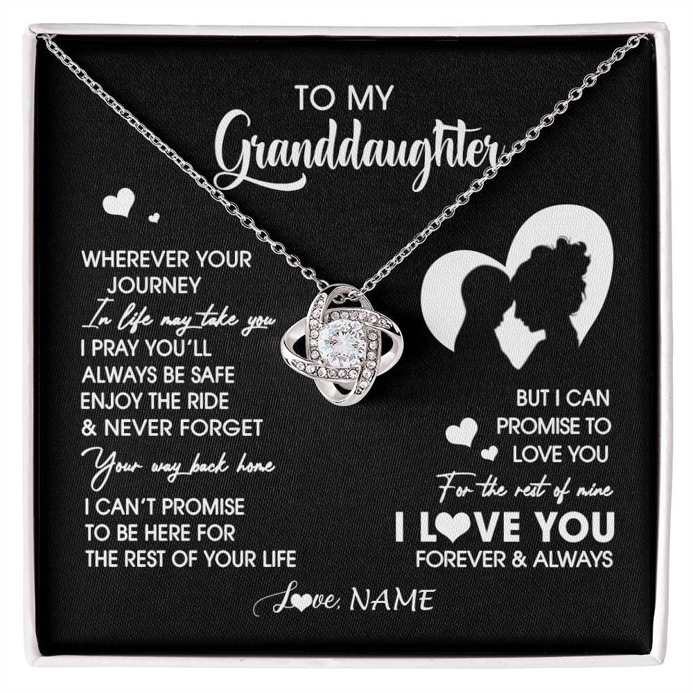 Personalized To My Granddaughter Necklace From Grandma Wherever Your Journey Granddaughter Birthday Gifts Graduation Christmas Customized Gift Box Message Card
